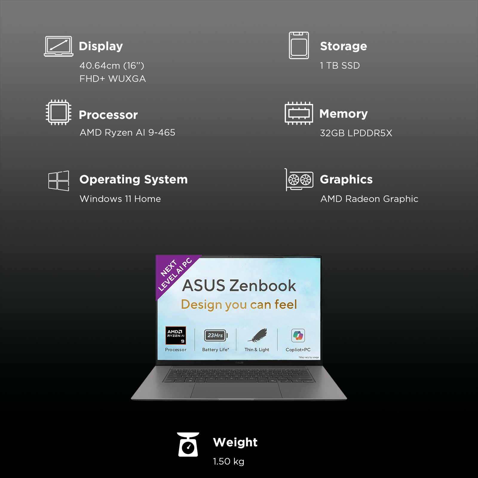 Buy ASUS Zenbook S16 AMD Ryzen AI 9 Touchscreen Thin & Light